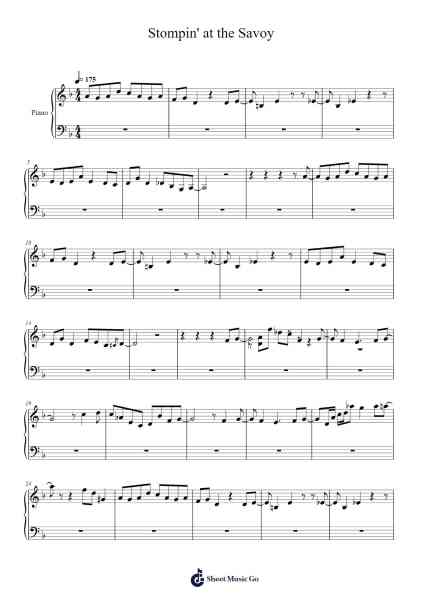Stompin' at the Savoy Sheet Music by Jim Lang-Arr.Westier Haylay