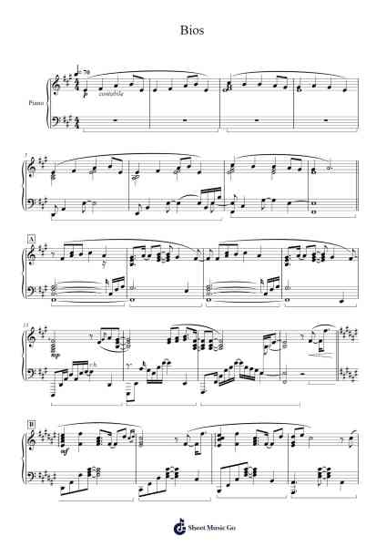 Bios Sheet Music by Hiroyuki Sawano-Arr.Browneclaude Petmond