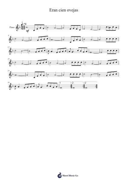 Eran cien ovejas Sheet Music by Stanislao Marino-Arr.Harjo