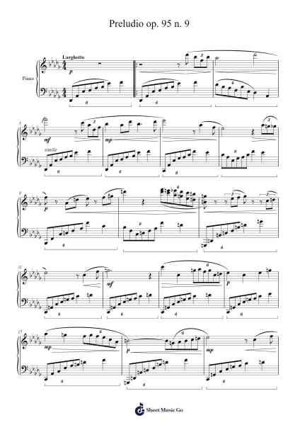 Preludio Op. 95 No. 9 Sheet Music by João Dovicchi-Arr.Leaglan Piersmar