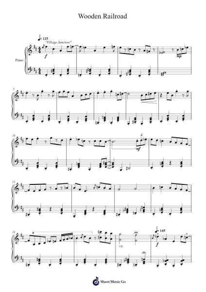 Wooden Railroad Sheet Music by Tomple Osbriel-Arr.Toddjoy