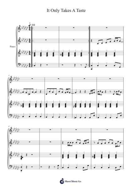 It Only Takes A Taste Sheet Music by Sara Bareilles-Arr.Blouis
