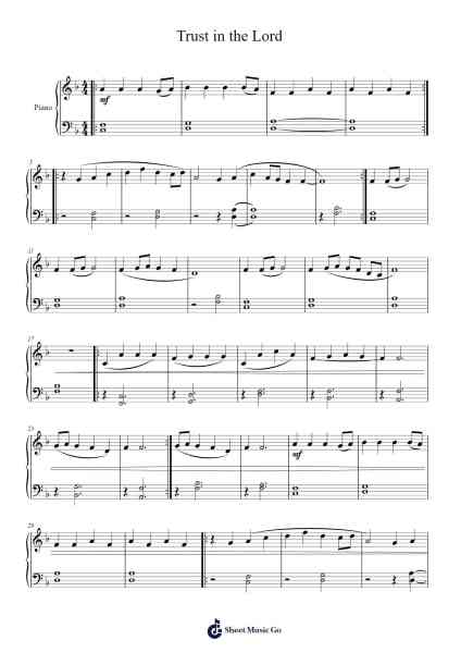 Trust in the Lord 樂譜由 Nik Day - 編曲 Haycah Touthale