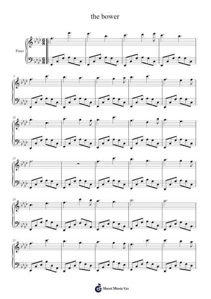 the bower Sheet Music by Chikayo Fukuda-Arr.Comnions Irlay