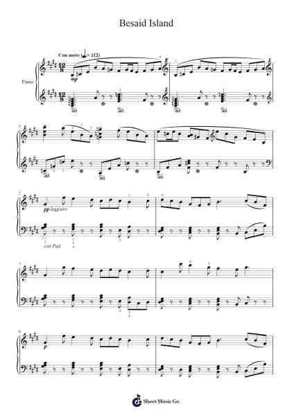 Besaid Island (Final Fantasy X Piano Collection) Sheet Music by Masashi Hamauzu-Arr.Calbrown Yertate