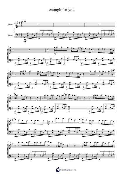 enough for you (Piano Arrangement) Sheet Music by Olivia Rodrigo-Arr.Manreade