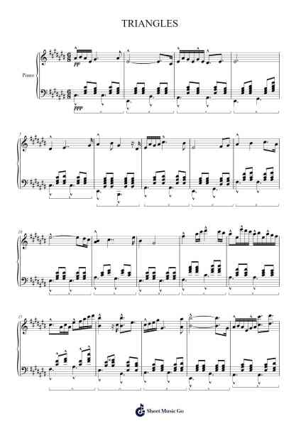 TRIANGLES Sheet Music by Eduardo PM-Arr.Beroll