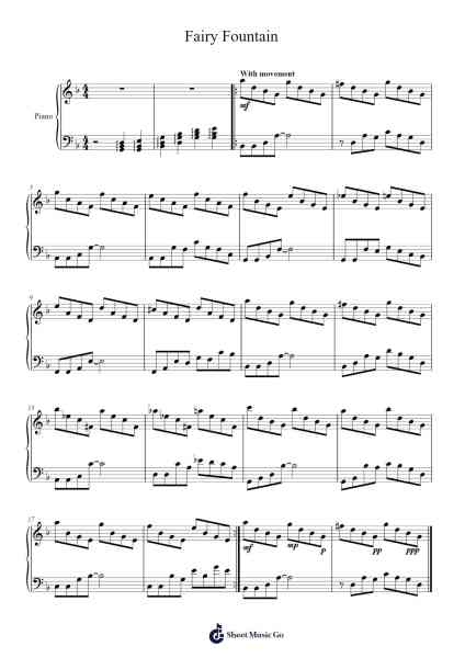 Fairy Fountain Sheet Music by Koji Kondo-Arr.Georfoe