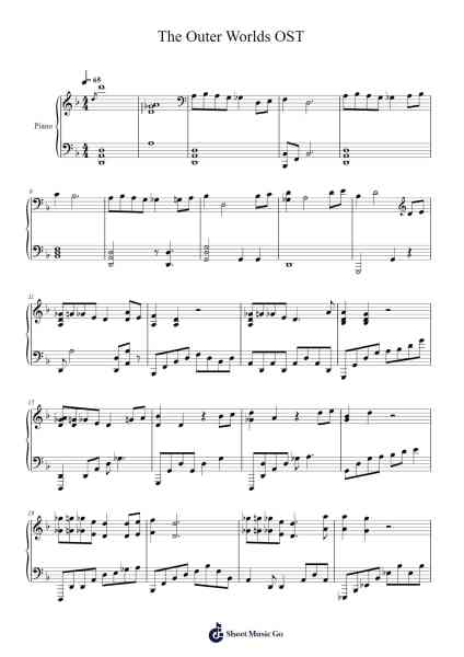 The Outer Worlds OST Sheet Music by Ryan Yard-Arr.Brownegill Orbel