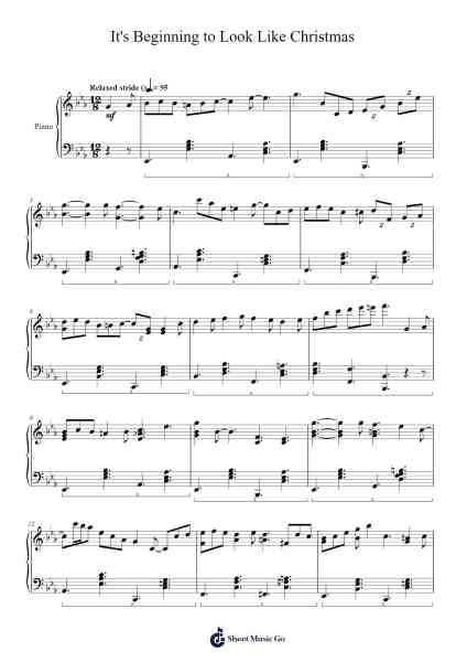 It's Beginning to Look Like Christmas Sheet Music by Meredith Willson-Arr.Krispert