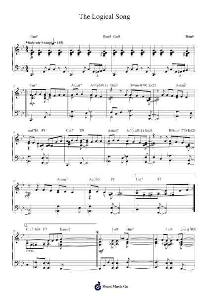 The Logical Song Sheet Music by Supertramp-Arr.Wildbias