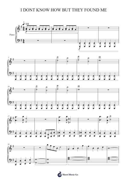 I DONT KNOW HOW BUT THEY FOUND ME Sheet Music by I DONT KNOW HOW BUT THEY FOUND ME-Arr.Dickbryce Biien