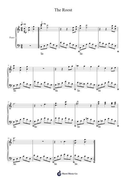 The Roost Sheet Music by Kazumi Totaka-Arr.Pomiles