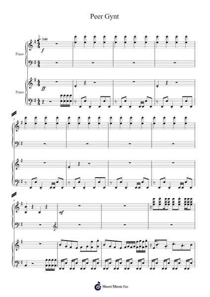 Peer Gynt Sheet Music by cYsmix-Arr.Temky Pisoll
