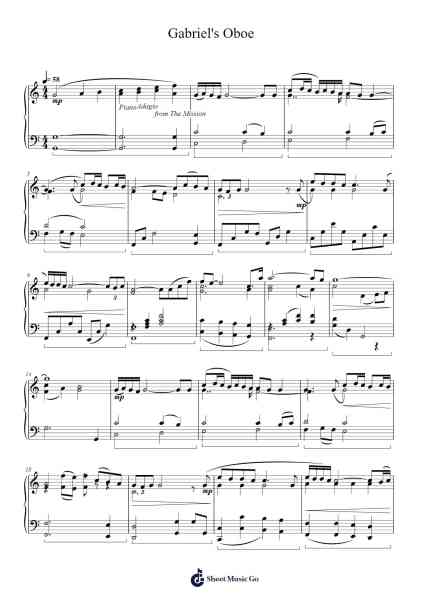 Gabriel's Oboe Sheet Music by Ennio Morricone-Arr.Tessice Irvan