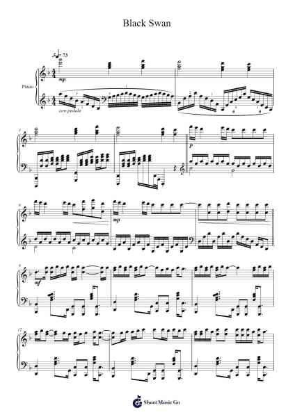 Black Swan Sheet Music by BTS-Arr.Leron