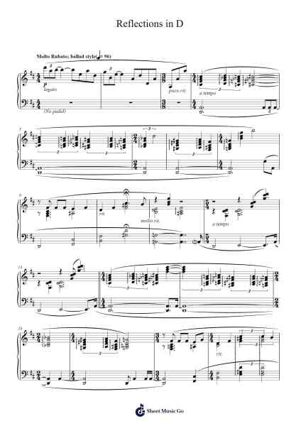 Reflections in D Sheet Music by Duke Ellington-Arr.Urkuk Joneswat