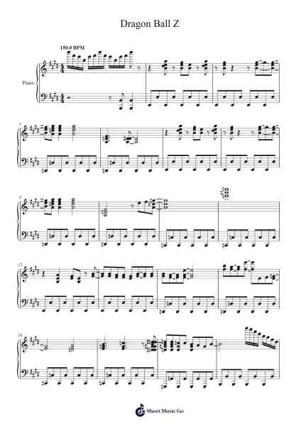 Dragon Ball Z Sheet Music by undefined-Arr.Toutchill
