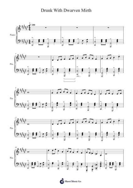 Drunk With Dwarven Mirth Sheet Music by Kirill Pokrovsky-Arr.Doych Phyljim