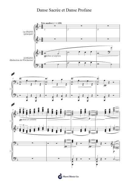 Danse Sacrée et Danse Profane Sheet Music by Claude Debussy-Arr.Yedle Adelo