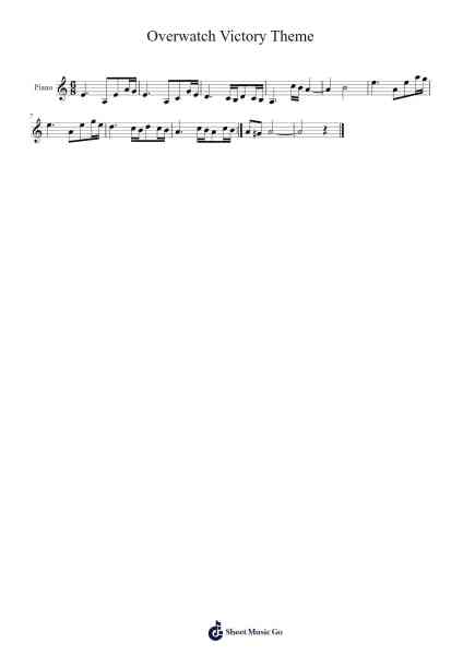 Overwatch Victory Theme Sheet Music by -Arr.Shirvien