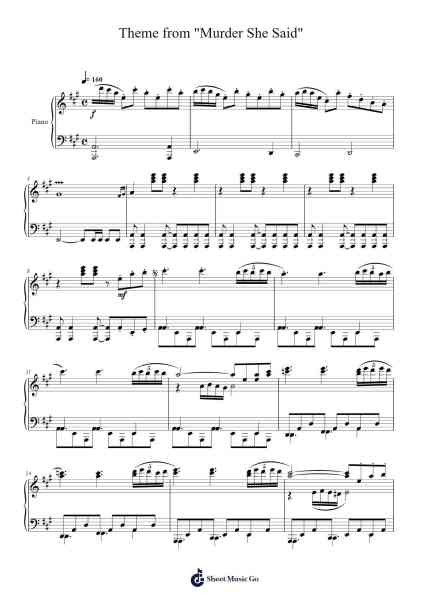 Theme from "Murder She Said" Sheet Music by Ron Goodwin-Arr.Warge