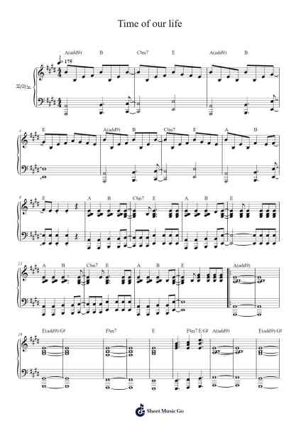 Time of our life Sheet Music by DAY6-Arr.Regwill Nalome