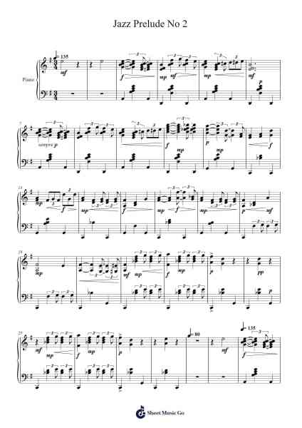 Jazz Prelude No 2 Sheet Music by Steeleearl-Arr.Harruth