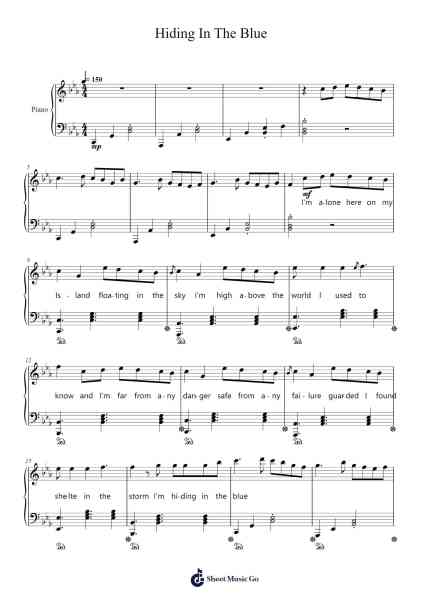 Hiding In The Blue Sheet Music by TheFatRat-Arr.Wilheljones