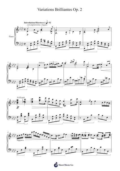 Variations Brilliantes Op. 12 Sheet Music by Thomas Liu-Arr.Penlith