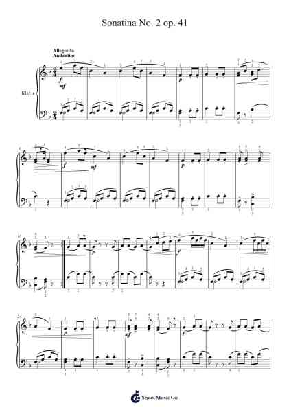 Sonatina No. 2 in F Major, Op. 41 Sheet Music by Johann Baptist Vanhal-Arr.Woodthorne Rylee