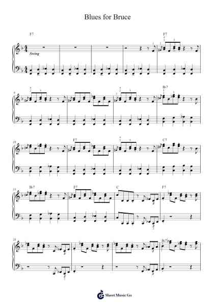 Blues for Bruce Sheet Music by Michiel Merkies-Arr.Lupeg