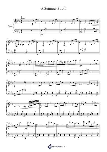 A Summer Stroll Sheet Music by undefined-Arr.Yersing