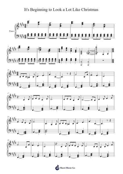 It's Beginning to Look a Lot Like Christmas Sheet Music by Michael Bublé-Arr.Huxver Birdnee