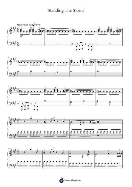 Standing The Storm Sheet Music by Ennio Morricone-Arr.Ianruth Xalain