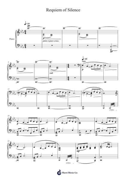 Requiem of Silence (Elegy for Rem) Sheet Music by Kenichiro Suehiro-Arr.Croftsdwight Rhyspiers