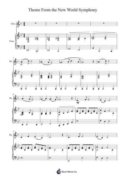 Symphony No. 9 in E Minor, Op. 95, "From the New World" Sheet Music by Antonín Dvořák-Arr.Temboyle