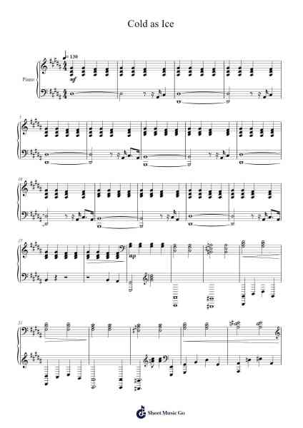 Cold as Ice Sheet Music by Foreigner-Arr.Auslus Yeachard