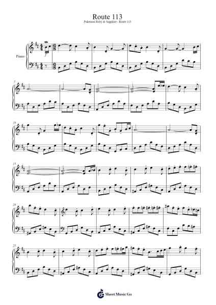Route 113 Sheet Music by Go Ichinose-Arr.Heca