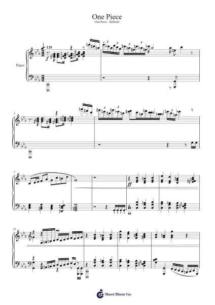 One Piece Sheet Music by undefined-Arr.Harloise Hanett