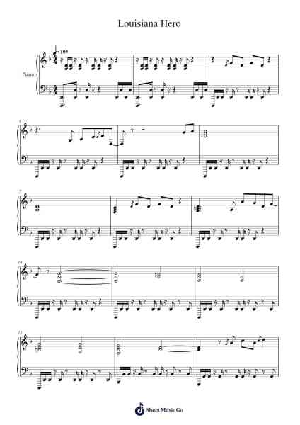 Louisiana Hero Sheet Music by Henry Jackman-Arr.Grelitt Bachdrow
