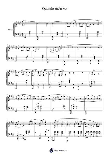 Quando me'n vo' Sheet Music by Giacomo Puccini-Arr.Luroe Boycefay