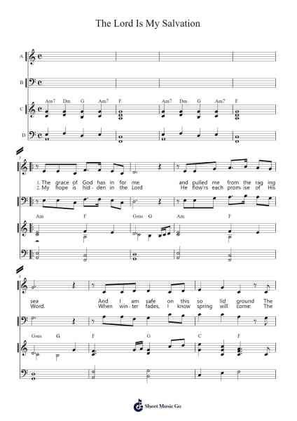 The Lord Is My Salvation Sheet Music by Keith and Kristyn Getty-Arr.Paggai Noelsay