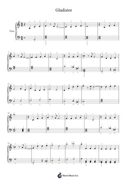Gladiator Sheet Music by Hans Zimmer-Arr.Binghugh