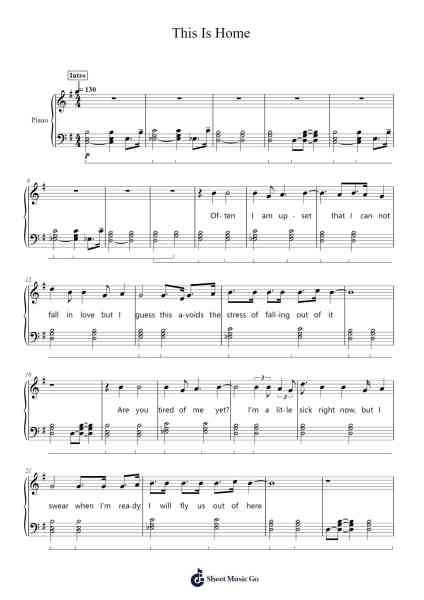 This Is Home Sheet Music by cavetown-Arr.Wilheljones