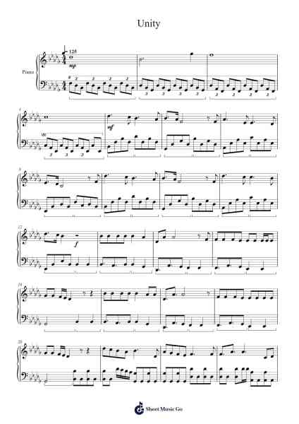 Unity Sheet Music by Alan Walker-Arr.Chamberg