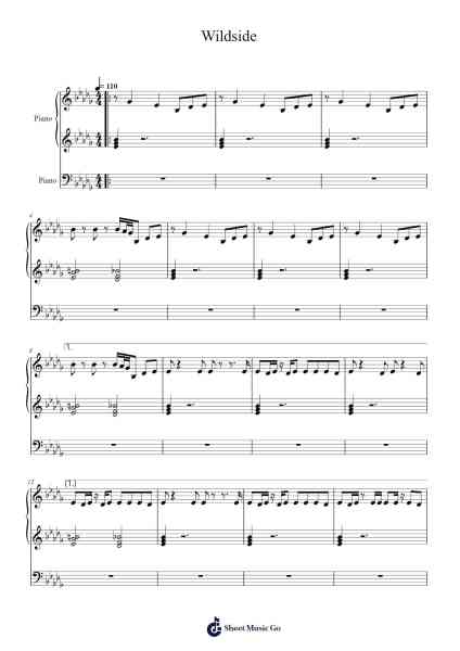 Wildside Sheet Music by Sabrina Carpenter-Arr.Gwensen