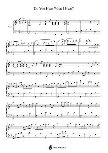 Do You Hear What I Hear? Sheet Music by Gloria Shayne Baker / Noël Regney-Arr.Ruthives Sibylxy