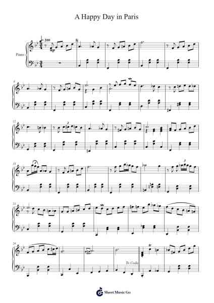 A Happy Day in Paris Sheet Music by French Cafe 24 x 7-Arr.Haletra Kimstone