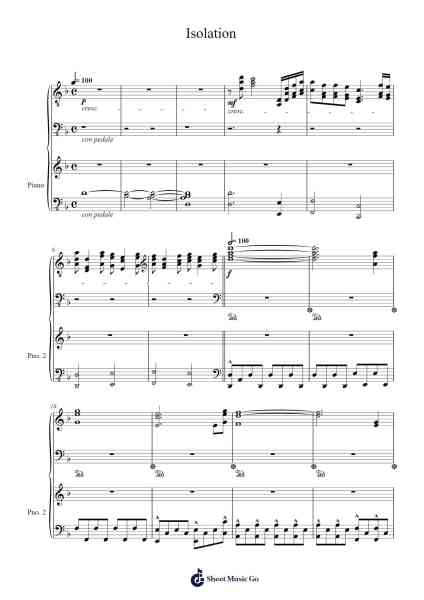 Isolation Sheet Music by NightHawk22-Arr.Patine